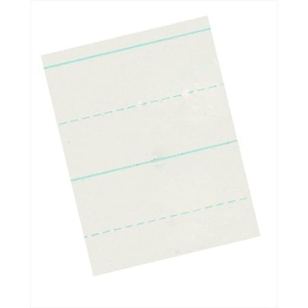 School Smart 085355 Alternate Ruled Long Way Writing Paper For Grade 1; 11 X 8.5 In. - White